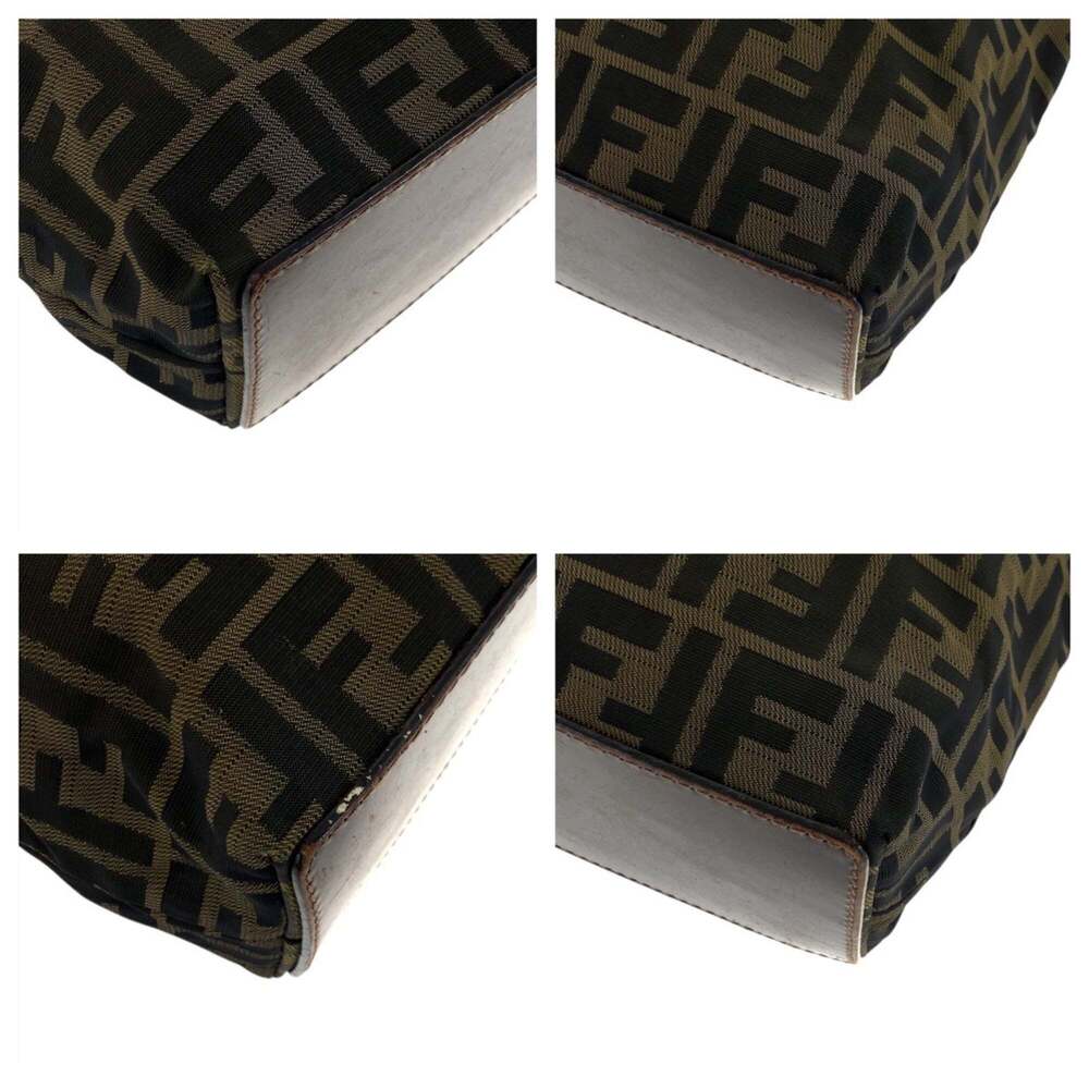 FENDI Zucca handbag in brown canvas and leather with silver hardware, model 2... - Picture 3 of 10